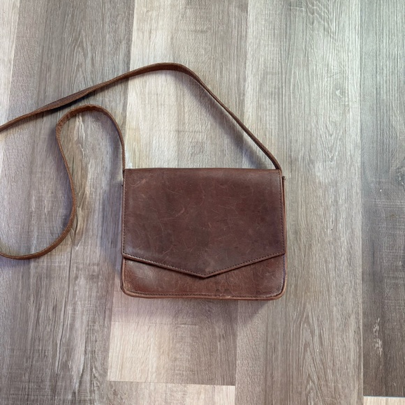 Able Handbags - Fashion Able Leather Crossbody Purse Fold Over